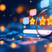 Business owner reviewing reputation management services dashboard showing online reviews and sentiment tracking